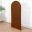 5ft Cinnamon Brown Spandex Fitted Chiara Backdrop Stand Cover For Round Top Wedding Arch