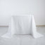 100% Cotton 90"x90" Square Tablecloth White Linen - Sophisticated, Soft & Breathable Fabric Table Cover