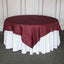 Taffeta 90"x90" Table Overlay Square Tablecloth Burgundy - Accordion Crinkle Table Cover