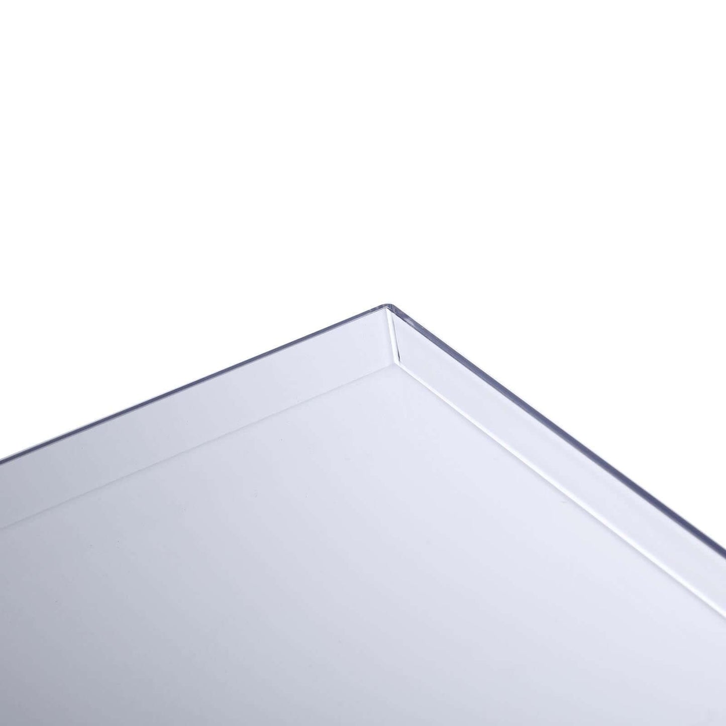 12" Clear Mirrored Acrylic Display Box, Transparent Pedestal Riser with Interchangeable Lid and Base