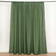 2 Pack Olive Green Polyester Event Curtain Drapes, 10ftx8ft Backdrop Event Panels With Rod Pockets 130 GSM