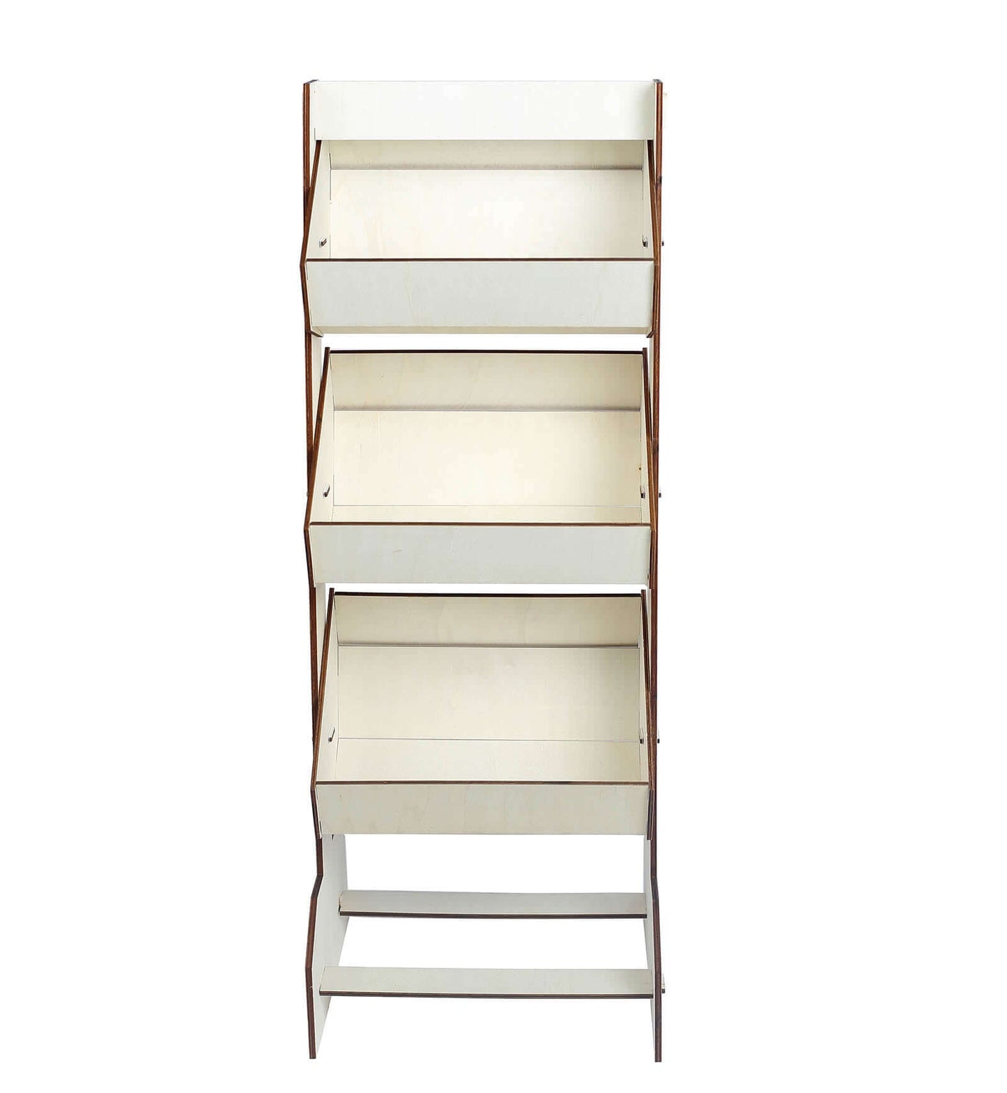 3-Tier Wooden Display Rack Basket Floor Standing Design Natural - Rustic Tabletop Cupcake Dessert Shelf Holder 33"