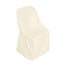 Polyester Slip On Folding Chair Covers Beige - Stain-Resistant Reusable Durable Fabric
