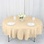 Polyester 90" Round Tablecloth Beige - Stain & Wrinkle-Resistant Table Cover