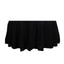 Fire Retardant Premium Polyester 120" Round Tablecloth Black - High-Performance Seamless Table Cover