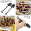 100-Pack Plastic Dessert Spoons with Mini Shovel Design Black - Disposable Ice Cream Spoons 4.5"