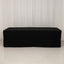 Premium Polyester 8ft Rectangle Tablecloth Black Durable Fitted 220GSM Table Cover