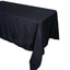 Polyester 90"x156" Rectangle Tablecloth Black - Seamless Wrinkle-Resistant Design for Sophisticated Gatherings