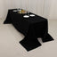 Lamour Satin 90"x156" Rectangle Tablecloth Black - Luxurious, Soft Seamless Table Cover for Stylish Settings