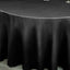 Satin 120" Round Tablecloth Black - Stylish Seamless Table Cover for Weddings & Events