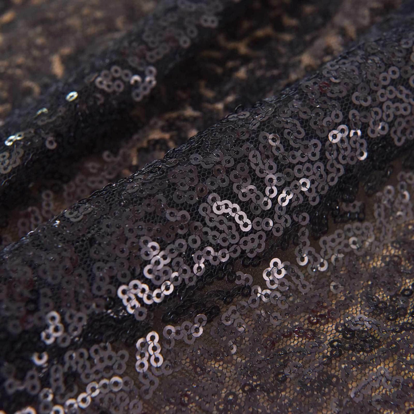 2 Pack Black Sequin Curtains With Rod Pocket Window Treatment Panels - 52"x64"