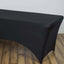 Stretch Spandex 96"x30" Rectangle Table Cover Black - Durable Form-Fitting Tablecloth