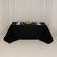 Lamour Satin 90"x132" Rectangle Tablecloth Black - Soft & Silk-Like Seamless Table Cover for Weddings & Parties