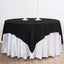 Premium Polyester 70"x70" Table Overlay Square Tablecloth Black 220GSM Wrinkle-Resistant Table Cover