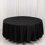 Scuba Round 108" Tablecloth Black - Wrinkle Free & Stain Resistant Table Cover for Exquisite Events