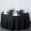 Premium Polyester 120" Round Tablecloth Black - Seamless 220GSM Wrinkle-Resistant Design for Classy Events