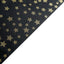 5-Pack Plastic Table Covers Black Rectangle with Gold Stars - Decorative PVC Disposable Tablecloths 54"x108"