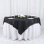 Taffeta 72"x72" Table Overlay Square Tablecloth Black - Accordion Crinkle Table Cover