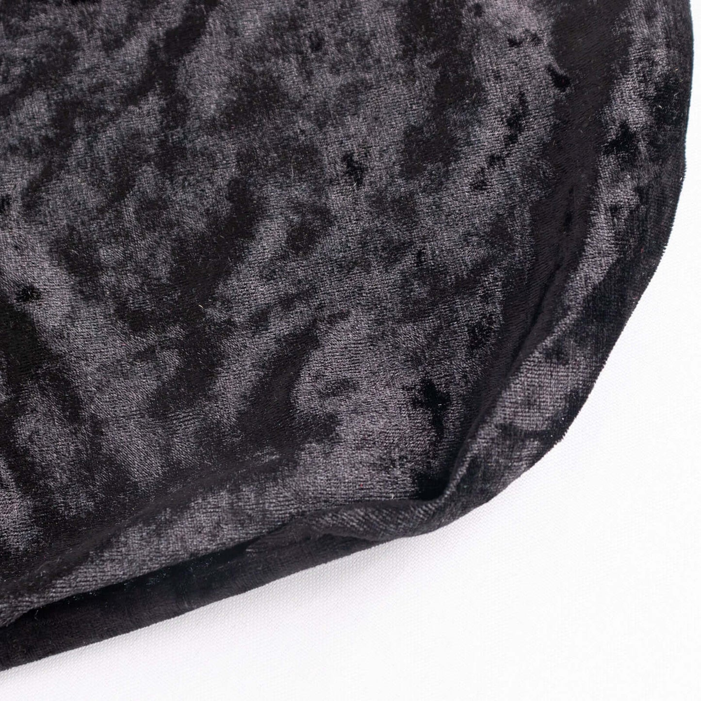 Crushed Velvet Spandex Banquet Chair Cover Fitted Slipcover Black - Stretch 190GSM Slipcover with Foot Pockets