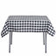 Polyester 54"x54" Square Tablecloth White/Black - Checkered Buffalo Plaid Design for Casual Table Settings