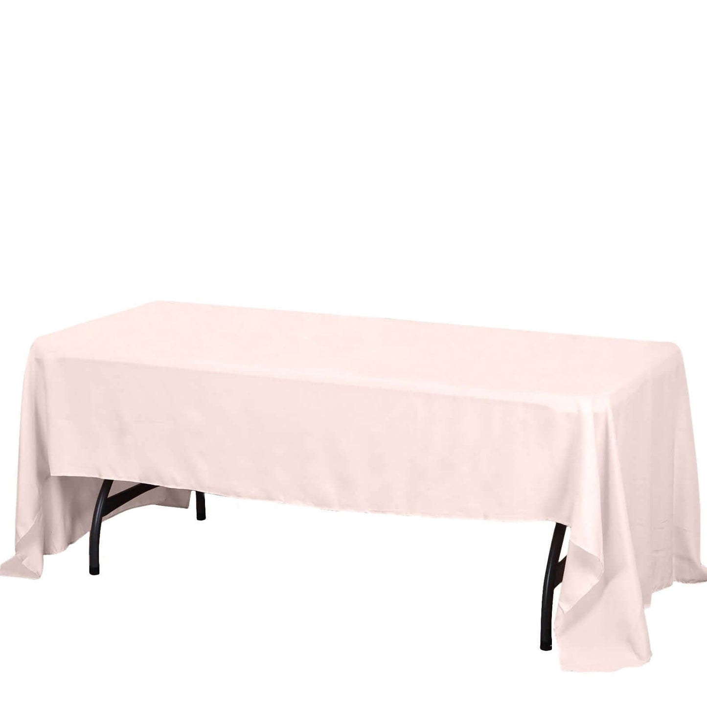 Polyester 60"x126" Rectangle Tablecloth Blush - Wrinkle-Resistant Table Cover