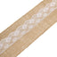 Natural Burlap Chair Sash 5"x108" with Lace Hessian Jute - Rustic Bow Design for Weddings & Gatherings
