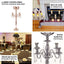 Metal Candelabra 4 Arm Design Gold with Flower Vase Bowl - Table Centerpiece for Weddings 33"