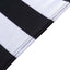Spandex Chair Cover with Foot Pockets for Banquet Chairs Black/White 2" Stripes - Durable 160GSM Fitted Slipcover for Weddings & Gatherings