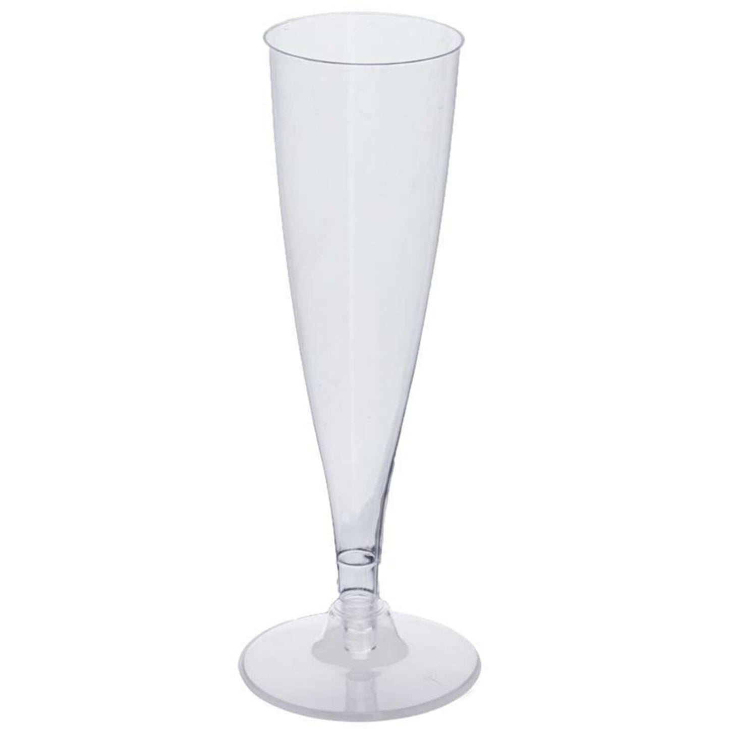 12-Pack Plastic Champagne Flutes Hollow Stem Clear - Lightweight Disposable Glasses for Toasts 5oz