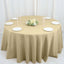 Polyester 132" Round Tablecloth Champagne - Seamless Chic Table Cover