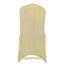 Spandex Chair Cover with Metallic Shimmer Tinsel Back for Banquet Chairs Champagne - Fitted Slipcover
