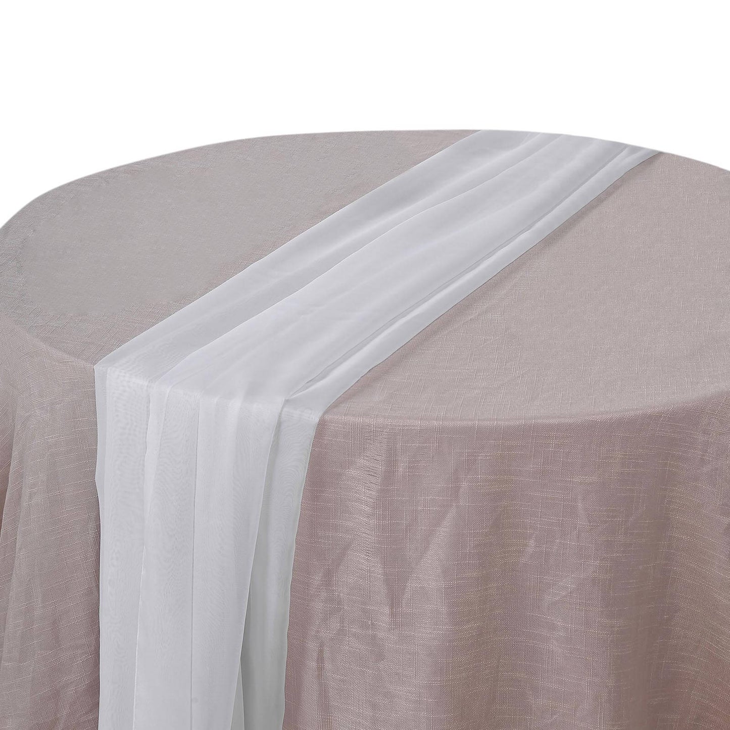 Chiffon 6ft Table Runner White - Chic Flowy & Lightweight Table Decor