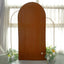 7ft Cinnamon Brown Spandex Fitted Chiara Backdrop Stand Cover For Round Top Wedding Arch