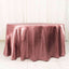 Satin 120" Round Tablecloth Cinnamon Rose - Stylish Seamless Table Cover