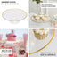 2-Pack Plastic Pedestal Cake Stands 12"Clear with Gold Rim - Classy Reusable Cupcake Dessert Display Riser for Home & Event Use
