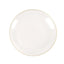 10-Pack Plastic 9" Round Dinner Plates in Clear Hammered Design with Gold Rim - Modern Disposable Party Plates for Events & Banquets