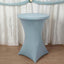 Spandex 30" Round Cocktail Table Cover Dusty Blue - Easy to Maintain Stretch Fitted Highboy Tablecloth