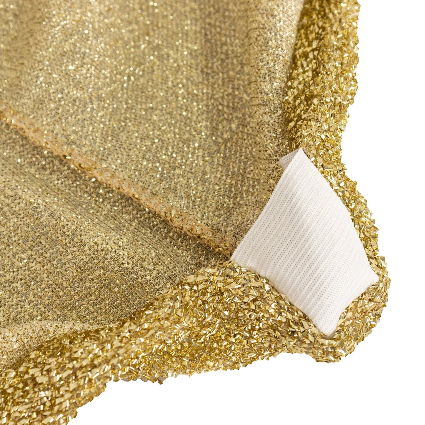 Metallic Spandex 36" Fitted Glitter Round Cocktail Table Cover Champagne - Stretch Fit for High Top Tables