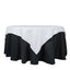 100% Cotton 70"x70" Table Overlay Square Tablecloth White Linen - Sophisticated, Soft & Breathable Fabric Table Cover