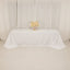 Cotton Blend 90"x156" Rectangle Tablecloth White - Seamless Wrinkle-Resistant Design for Grand Gatherings