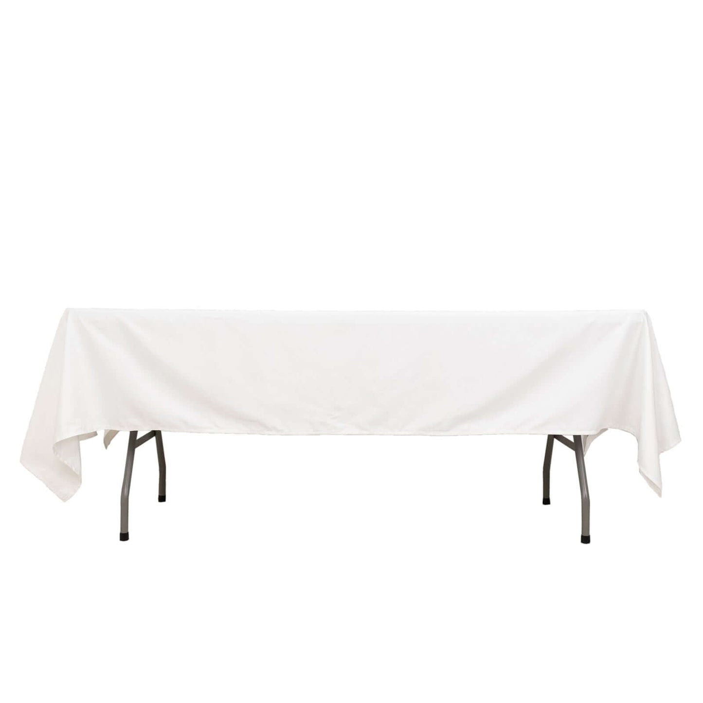 100% Cotton 60"x102" Rectangle Tablecloth White Linen - Soft & Breathable Table Cover