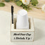 Rustic Wooden Solo Cup Holder Whitewashed with Black Marker - Farmhouse Party Dispenser Box 5.5"
