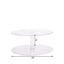 2-Tier Acrylic Round Cake Stand Set Clear - Chic Versatile Cupcake Holder Dessert Display Pedestal for Wedding Buffet & Catering Displays 18"