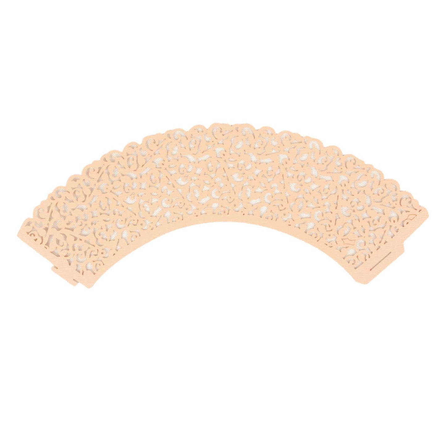 25-Pack Paper Cupcake Wrappers Lace Laser Cut Design Blush - Muffin Baking Cup Trays for Events