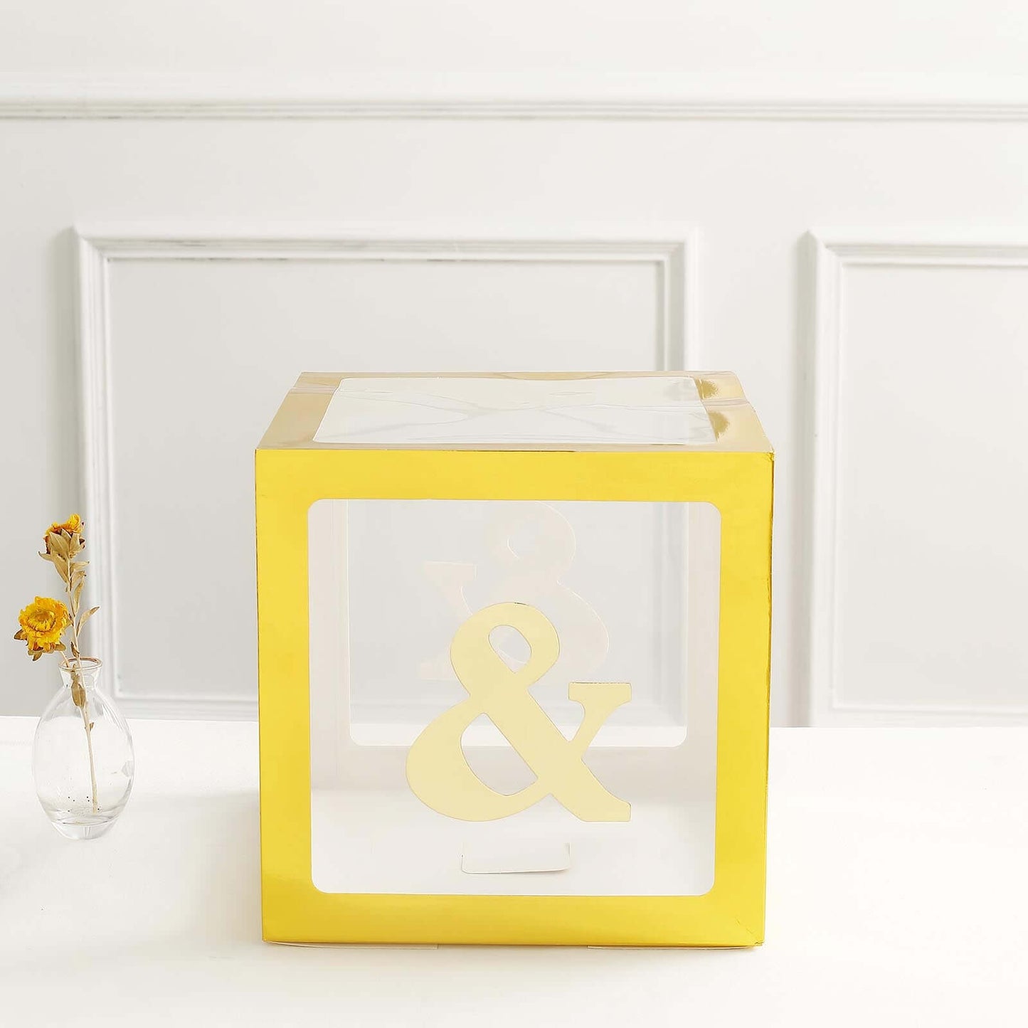 4 Pack 5" Metallic Gold Alphabet Symbol "&" Sticker Banners, Customizable Stick On Letters