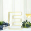 8" Tall Gold Freestanding 3D Decorative Wire Letter, Wedding Centerpiece - E