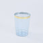 25-Pack Plastic Tumbler Cups Transparent Dusty Blue with Gold Rim - Stylish Disposable Party Glasses 10oz