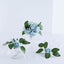 24 Roses 2" Dusty Blue Artificial Foam Flowers With Stem Wire and Leaves