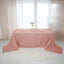 Taffeta 90"x156" Rectangle Tablecloth Dusty Rose - Accordion Crinkle Seamless Table Cover