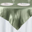 Satin 60"x60" Table Overlay Square Tablecloth Dusty Sage Green - Smooth Silky Touch Table Cover